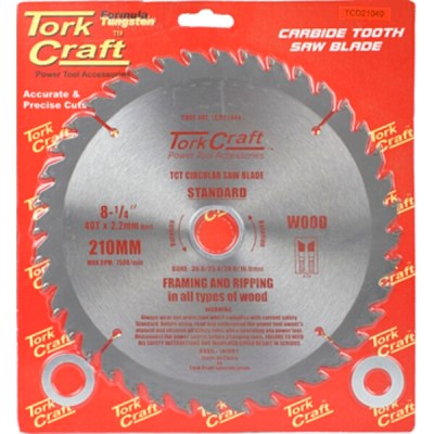 Tork Craft Blade TCT 210 x 40T 30/1/20/16 General Purpose Combination Tork Craft Blade TCT 210 x 40T 30/1/20/16 General Purpose Combination