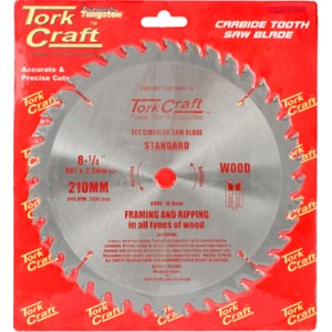 Tork Craft Blade TCT 210 x 40T 16mm General Purpose Combination Tork Craft Blade TCT 210 x 40T 16mm General Purpose Combination