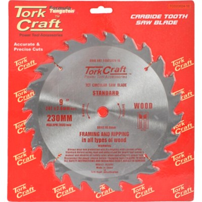 Tork Craft Blade TCT 230 x 24T 16mm General Purpose Rip Tork Craft Blade TCT 230 x 24T 16mm General Purpose Rip