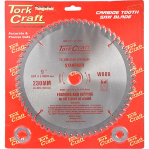 Tork Craft Blade TCT 230 x 60T 30/1/20 General Purpose Cross Cut Tork Craft Blade TCT 230 x 60T 30/1/20 General Purpose Cross Cut
