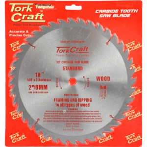 Tork Craft Blade TCT 250 x 40T 16mm General Purpose Combination Tork Craft Blade TCT 250 x 40T 16mm General Purpose Combination