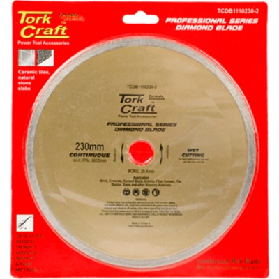 Tork Craft Diamond Blade 230×25.4 Cont.Rim Tork Craft Diamond Blade 230×25.4 Cont.Rim