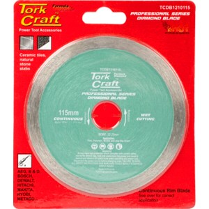 Tork Craft Diamond Blade 115 Cont.Rim Hot Press Tork Craft Diamond Blade 115 Cont.Rim Hot Press