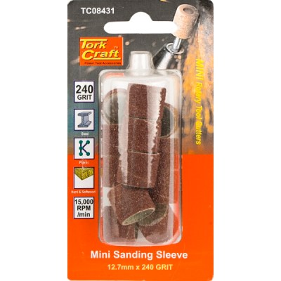 Tork Craft Mini Sanding Sleeve 12.7mm 240g Tork Craft Mini Sanding Sleeve 12.7mm 240g