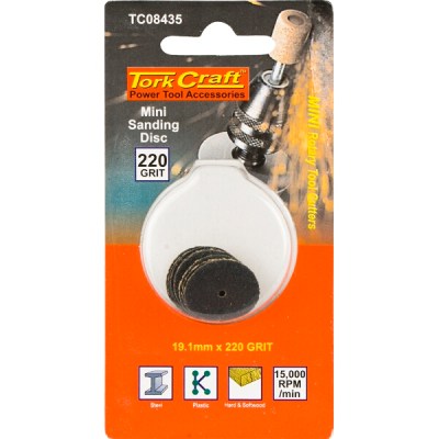 Tork Craft Mini Sanding Disc 19.1mm 220g Tork Craft Mini Sanding Disc 19.1mm 220g
