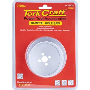 Tork Craft Hole Saw Bi-Metal 79mm Tork Craft Hole Saw Bi-Metal 79mm