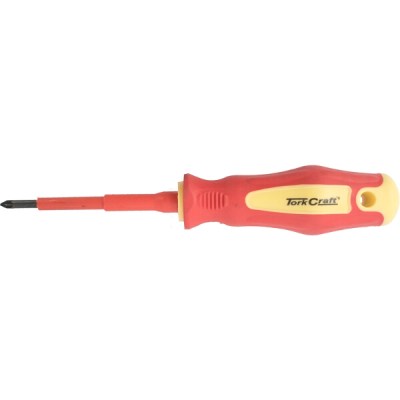 Tork Craft Screwdriver Insulated Pozi.No.1 x 80mm Vde Tork Craft Screwdriver Insulated Pozi.No.1 x 80mm Vde