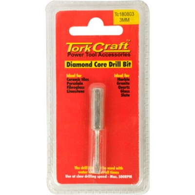 Tork Craft Diamond Core Bit 3mm for Tiles Tork Craft Diamond Core Bit 3mm for Tiles