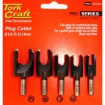 Tork Craft 5 Piece Plug Cutter Set 6-8-10-12-16mm Tork Craft 5 Piece Plug Cutter Set 6-8-10-12-16mm