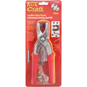 Tork Craft Grommet Setting Tool Kit C/W 10 Piece Eyelets 7mm Tork Craft Grommet Setting Tool Kit C/W 10 Piece Eyelets 7mm