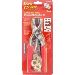 Tork Craft Grommet Setting Tool Kit C/W 10 Piece Eyelets 12mm Tork Craft Grommet Setting Tool Kit C/W 10 Piece Eyelets 12mm