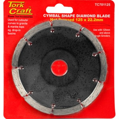 Tork Craft Diamond Blade Cymbal Shape 125×22.22mm Tork Craft Diamond Blade Cymbal Shape 125×22.22mm