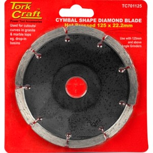Tork Craft Diamond Blade Cymbal Shape 125×22.22mm Tork Craft Diamond Blade Cymbal Shape 125×22.22mm