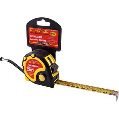 Tork Craft Measuring Tape Multi Lock 5M x 19mm Rubber Casing Matt Finish Tork Craft Measuring Tape Multi Lock 5M x 19mm Rubber Casing Matt Finish