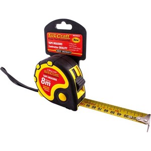 Tork Craft Measuring Tape Multi Lock 8M x 25mm Rubber Casing Matt Finish Tork Craft Measuring Tape Multi Lock 8M x 25mm Rubber Casing Matt Finish
