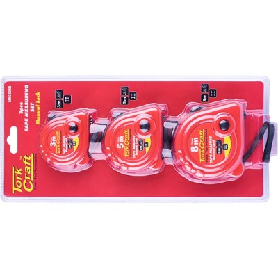 Tork Craft Measuring Tape Set 3 Piece In Plastic Casing ( 3M & 5M & 8M) Tork Craft Measuring Tape Set 3 Piece In Plastic Casing ( 3M & 5M & 8M)
