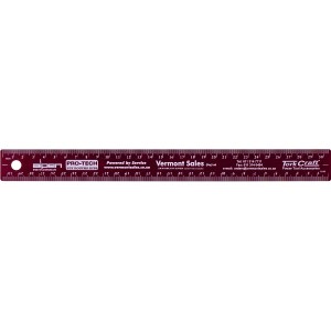 Tork Craft 300mm Cork Backed Stainless Steel Ruler Red Tork Craft 300mm Cork Backed Stainless Steel Ruler Red
