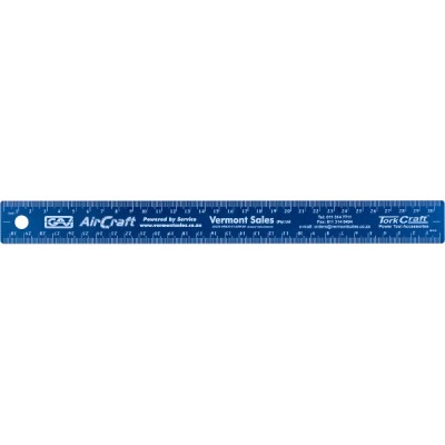 Tork Craft 300mm Cork Backed Stainless Steel Ruler Blue Tork Craft 300mm Cork Backed Stainless Steel Ruler Blue