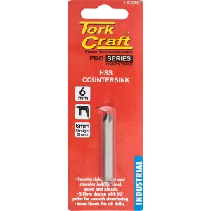 Tork Craft Countersink HSS 6mm 90Deg. 5Flute Tork Craft Countersink HSS 6mm 90Deg. 5Flute