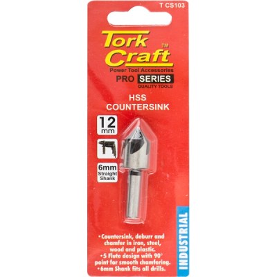 Tork Craft Countersink HSS 12 mm 1/2″ 90 Degree Tork Craft Countersink HSS 12 mm 1/2″ 90 Degree