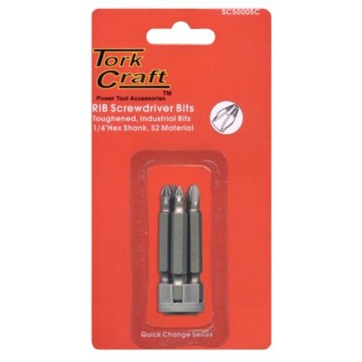 Tork Craft S/D Power Bit Set 50mm 5 Piece Tork Craft S/D Power Bit Set 50mm 5 Piece