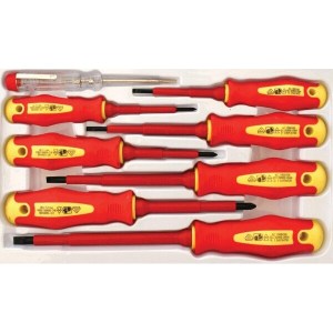Tork Craft Screwdriver & Tester Set 8 Piece Electricians Insulated Vde Tork Craft Screwdriver & Tester Set 8 Piece Electricians Insulated Vde