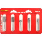 Tork Craft Rotary Burr Set 5 Piece Asstd 12mm Dia Tungsten Tork Craft Rotary Burr Set 5 Piece Asstd 12mm Dia Tungsten