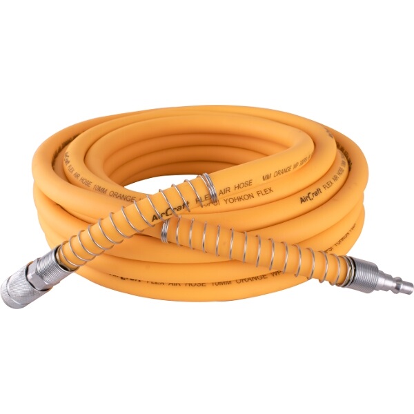 Aircraft Flex Air Hose Kit 10mm x 10M Orange W/Quick Coupler Aircraft Flex Air Hose Kit 10mm x 10M Orange W/Quick Coupler