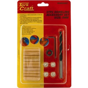 Tork Craft Dowel Kit 8mm – 27 Piece Tork Craft Dowel Kit 8mm – 27 Piece