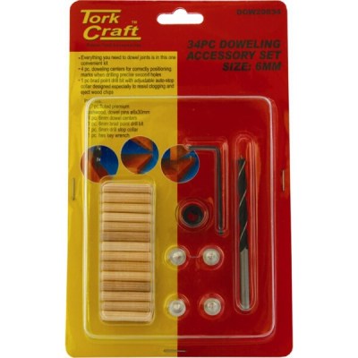 Tork Craft Dowel Kit 6mm – 34 Piece Tork Craft Dowel Kit 6mm – 34 Piece