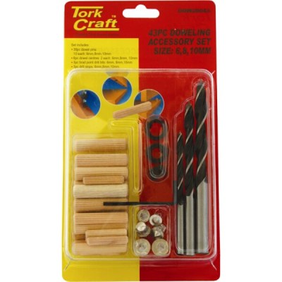 Tork Craft Dowel Kit 6/8/10mm – 43 Piece Tork Craft Dowel Kit 6/8/10mm – 43 Piece