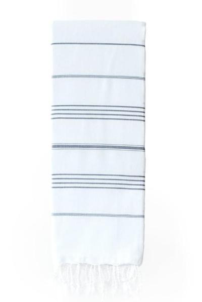 Turkish Throw 100% Cotton – Elim White & Grey (160x220cm) Turkish Throw 100% Cotton – Elim White & Grey (160x220cm)