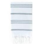Turkish Hand Towel-100% Cotton – Elim White & Grey (60x90cm) Turkish Hand Towel-100% Cotton – Elim White & Grey (60x90cm)