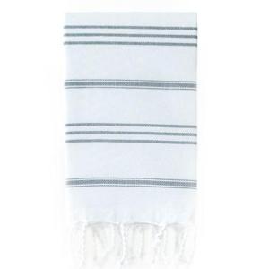 Turkish Hand Towel-100% Cotton – Elim White & Grey (60x90cm) Turkish Hand Towel-100% Cotton – Elim White & Grey (60x90cm)