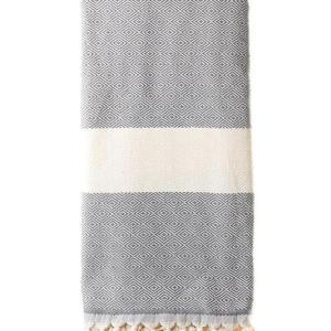 Turkish Blanket 100% Cotton – Dimanta Dark Grey (220x240cm) Turkish Blanket 100% Cotton – Dimanta Dark Grey (220x240cm)
