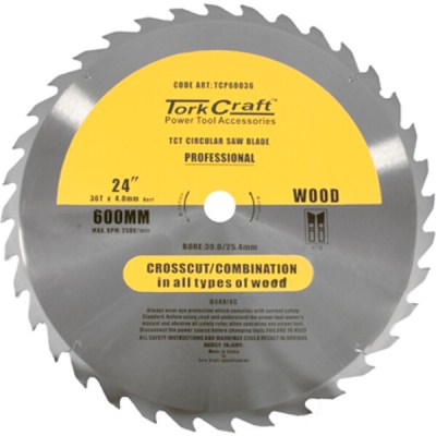 Tork Craft TCT Saw Blade Ripping 600X36T 40/30/25.4/20/16 Tork Craft TCT Saw Blade Ripping 600X36T 40/30/25.4/20/16