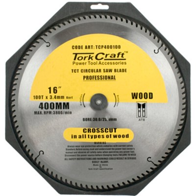 Tork Craft Blade Contractor 400 X 100T 30/1 Circular Saw TCT Tork Craft Blade Contractor 400 X 100T 30/1 Circular Saw TCT