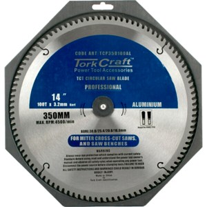 Tork Craft Blade Contractor Alum 350 X 100T TCG Neg Circular Saw TCT Tork Craft Blade Contractor Alum 350 X 100T TCG Neg Circular Saw TCT