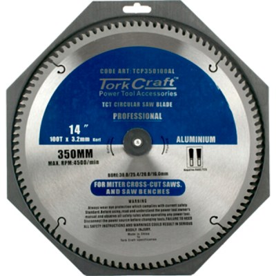 Tork Craft Blade Contractor Alum 350 X 100T TCG Neg Circular Saw TCT Tork Craft Blade Contractor Alum 350 X 100T TCG Neg Circular Saw TCT