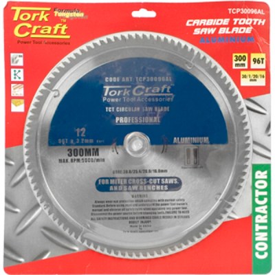 Tork Craft Blade Contractor Alum 300 X 96T 30/1/20/16 Circular Saw TCT Tork Craft Blade Contractor Alum 300 X 96T 30/1/20/16 Circular Saw TCT