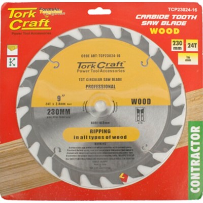 Tork Craft Blade Contractor 230 X 24T 16mm Circular Saw TCT Tork Craft Blade Contractor 230 X 24T 16mm Circular Saw TCT