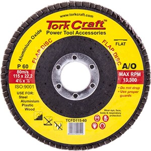Tork Craft Flap Sanding Disc 115mm 60Grit Tork Craft Flap Sanding Disc 115mm 60Grit