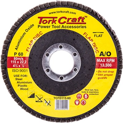 Tork Craft Flap Sanding Disc 115mm 60Grit Tork Craft Flap Sanding Disc 115mm 60Grit