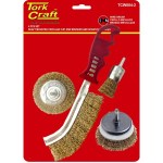 Tork Craft Wire Brush Set 4Pce With Hand Brush Tork Craft Wire Brush Set 4Pce With Hand Brush