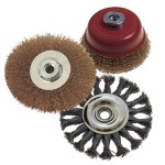 Tork Craft Wire Brush Set 3Pce 100mm Twist Knot Wheel Tork Craft Wire Brush Set 3Pce 100mm Twist Knot Wheel