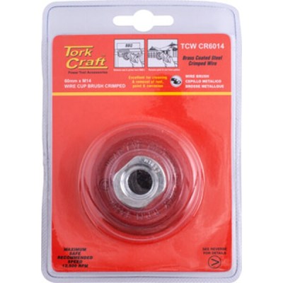 Tork Craft Wire Cup Brush Crimped 60mmxm14 Blister Tork Craft Wire Cup Brush Crimped 60mmxm14 Blister
