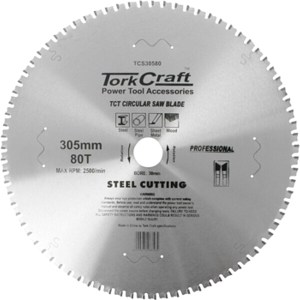 Tork Craft TCT Blade Steel Cutting 305X80T 30mm Tork Craft TCT Blade Steel Cutting 305X80T 30mm