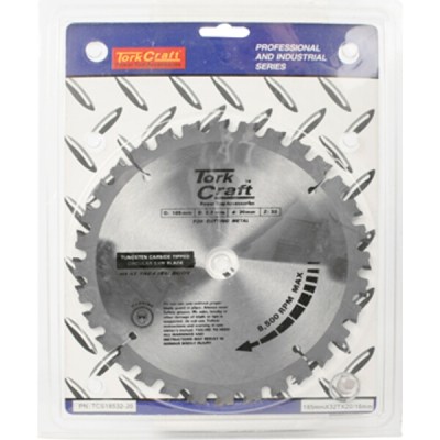 Tork Craft TCT Blade Steel Cutting. 185X32T 20/16 Tork Craft TCT Blade Steel Cutting. 185X32T 20/16