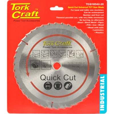 Tork Craft Universal Quick Cut TCT Blade 185X42T 20-16 Tork Craft Universal Quick Cut TCT Blade 185X42T 20-16