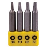 Tork Craft Screwdriver Bit Set Square Recess 4Pce 50mm Sq0.1.2.3 Tork Craft Screwdriver Bit Set Square Recess 4Pce 50mm Sq0.1.2.3